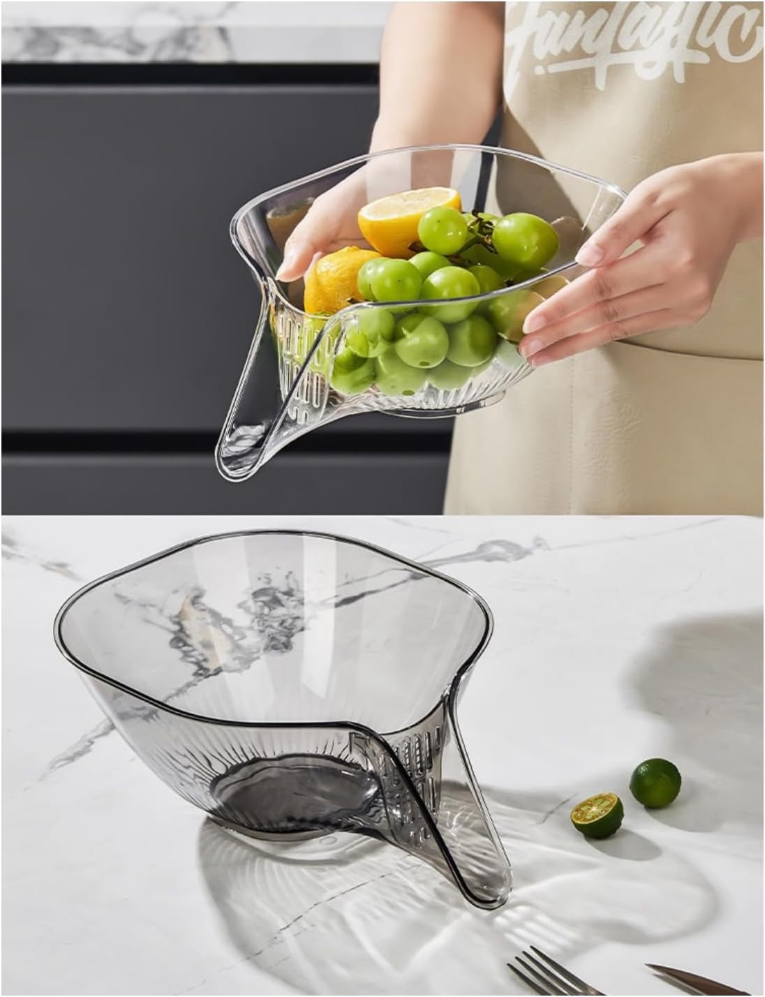 SET D’Égouttoir à aliments multifonction – 3 Pièces